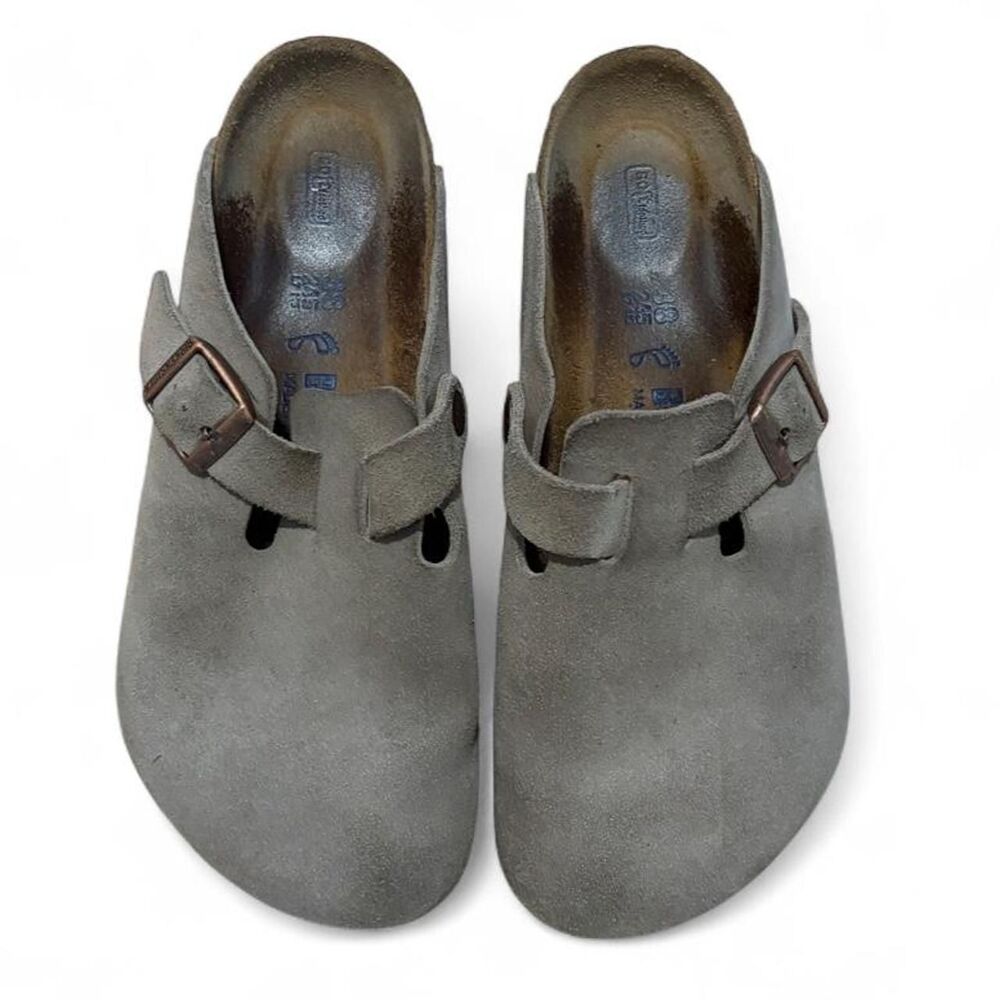 Birkenstock Women's Grey and Khaki Clogs